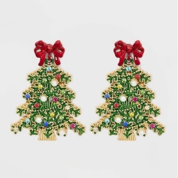 BaubleBar Jewelry - Sugarfix BaubleBar Christmas 'Tree Spirit' Holiday Earrings NWT